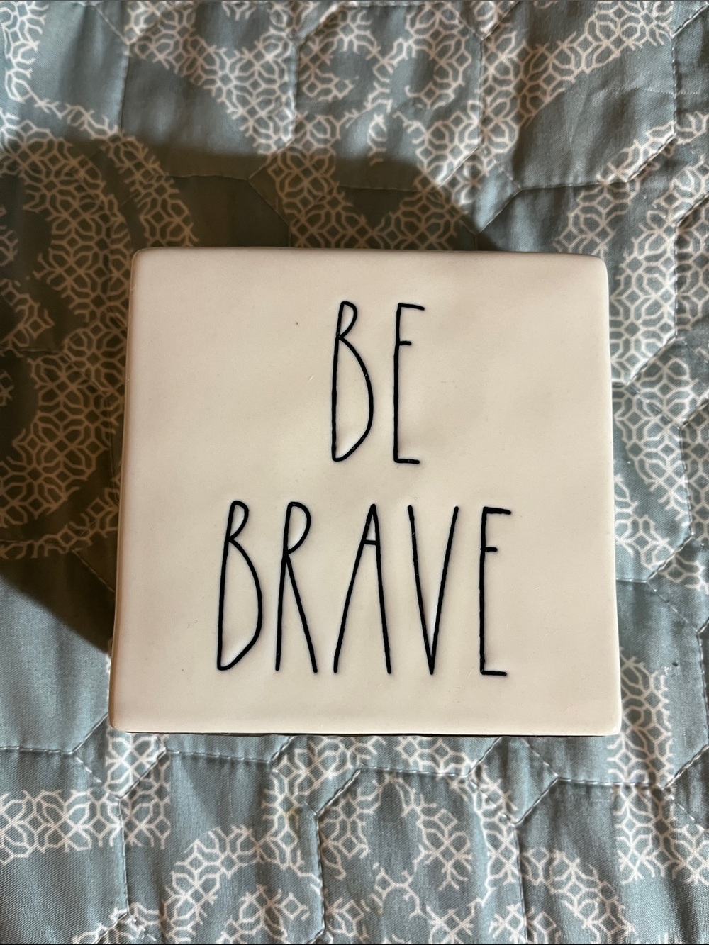 Rae Dunn artisan collection by Magenta Be Brave Work Hard ceramic decor